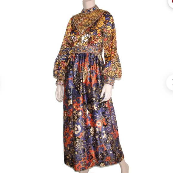 Incredible Vintage Psychedelic Gown - Picture 1 of 13